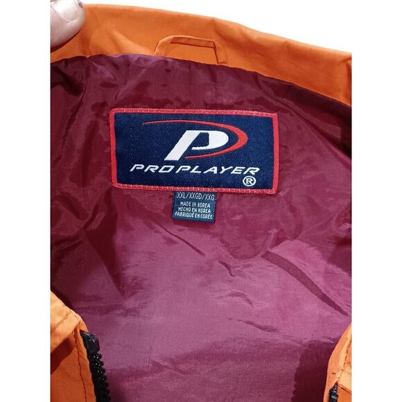 ProPlayer Mens VT Hokies Jacket XXL Orange & Burgundy Polyester Cotton Nylon VTG - Picture 4 of 10